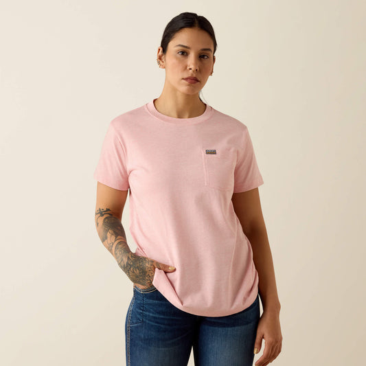 Rebar Cotton Strong Space Dyed T-Shirt Ariat Women|Work