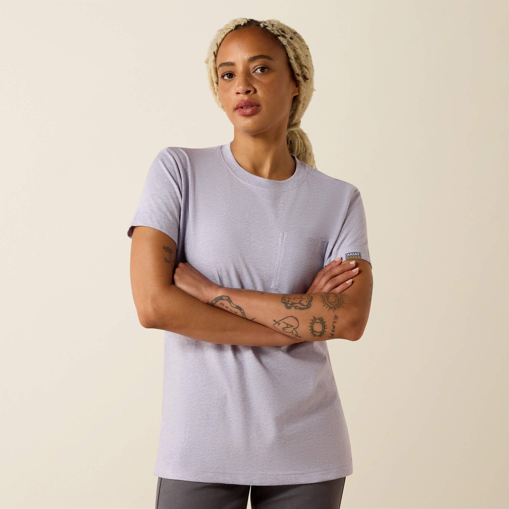 Rebar Cotton Strong Space Dyed T-Shirt Ariat Women|Work