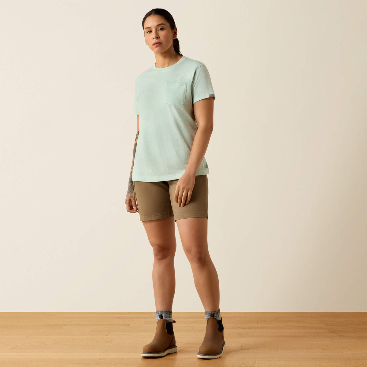 Rebar Cotton Strong Space Dyed T-Shirt Ariat Women|Work