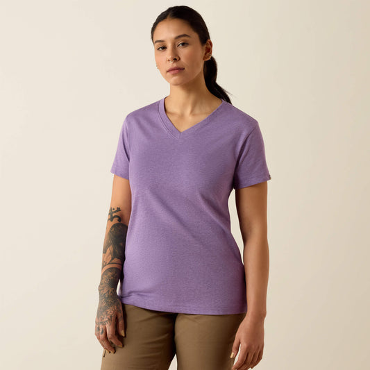 Rebar Cotton Strong Standard V-Neck T-Shirt Ariat Women|Work|Sale