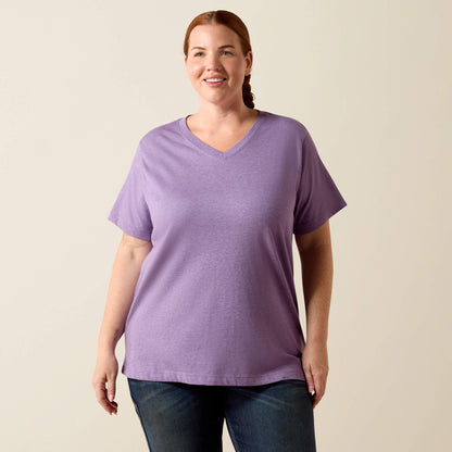 Rebar Cotton Strong Standard V-Neck T-Shirt Ariat Women|Work|Sale