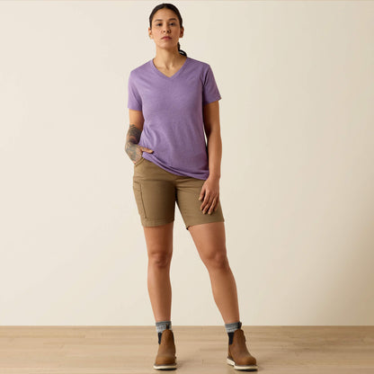 Rebar Cotton Strong Standard V-Neck T-Shirt Ariat Women|Work|Sale