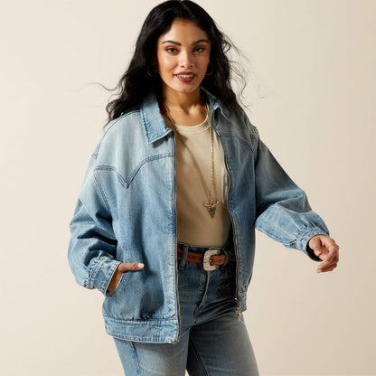 Cheyenne Denim Bomber Jacket Ariat Women