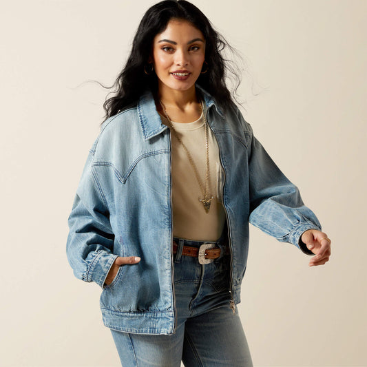 Cheyenne Denim Bomber Jacket Ariat Women