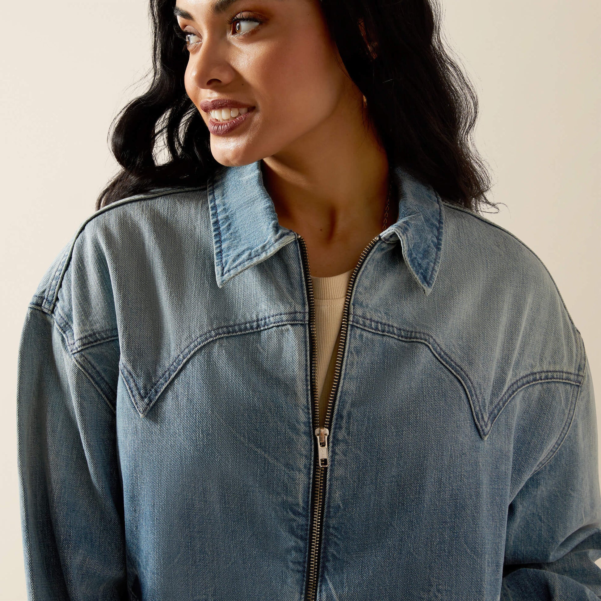 Cheyenne Denim Bomber Jacket Ariat Women