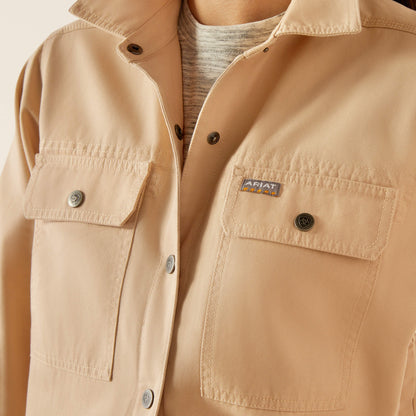 Rebar Cropped Woven Shirt Jacket Ariat Women|Sale