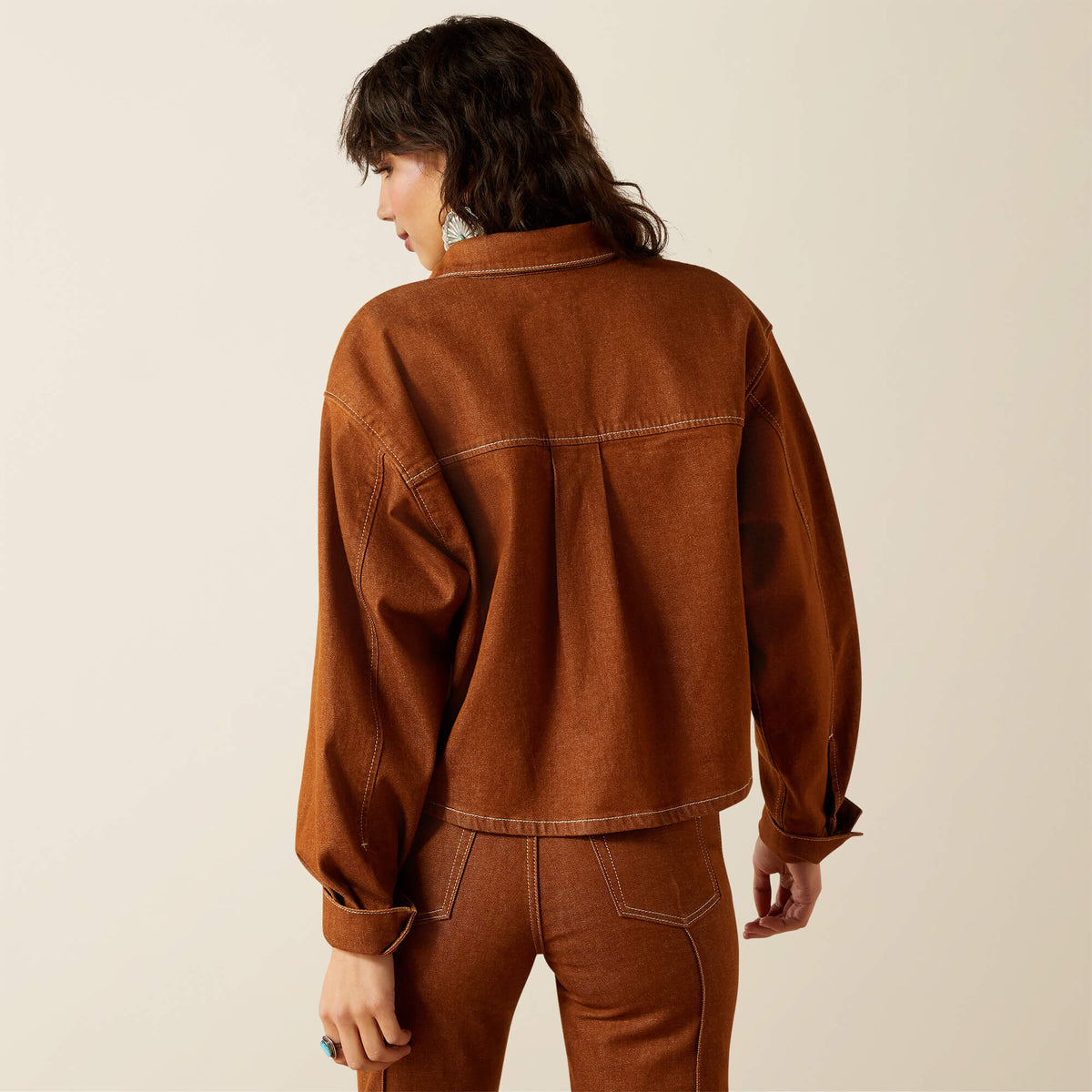 Boxy Cropped Denim Jacket Ariat Women|Sale