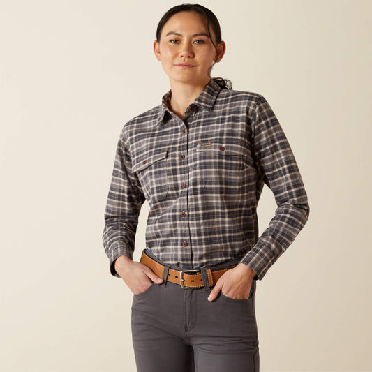 Rebar Flannel DuraStretch Work Shirt Ariat Women|Sale|Work
