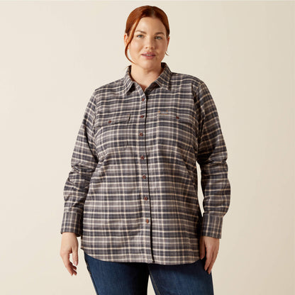 Rebar Flannel DuraStretch Work Shirt Ariat Women|Sale|Work