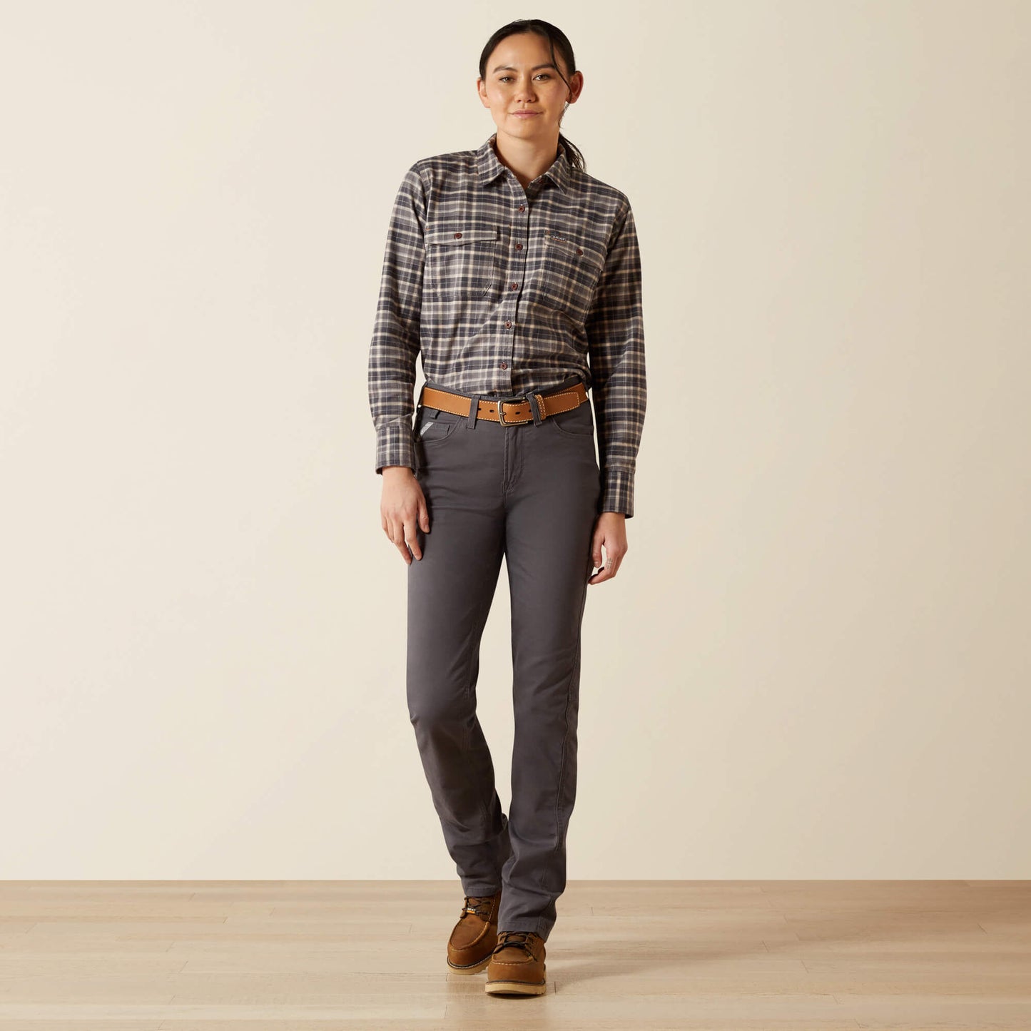 Rebar Flannel DuraStretch Work Shirt Ariat Women|Sale|Work