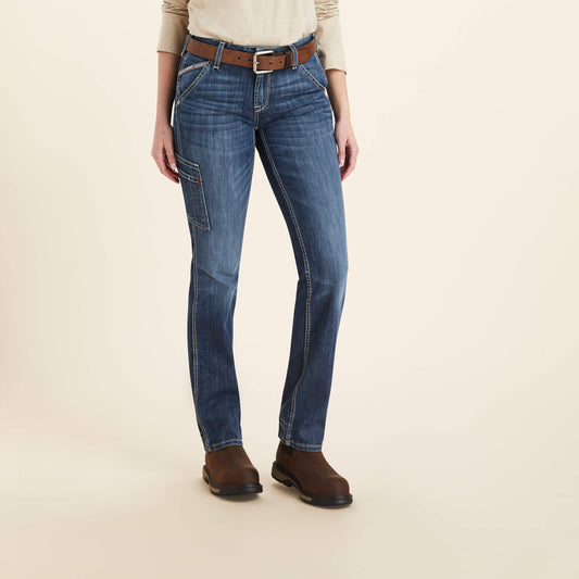 FR Perfect Rise Perfect Rise DuraLight Stretch Cell Phone DuraStretch Straight Leg Jeans Ariat Women|Work
