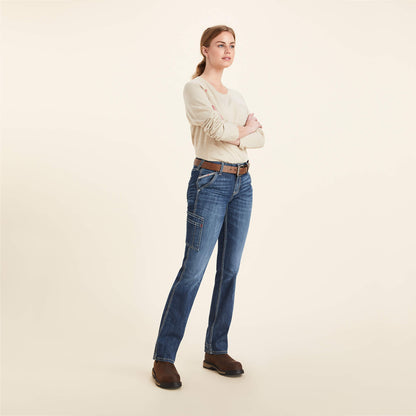 FR Perfect Rise Perfect Rise DuraLight Stretch Cell Phone DuraStretch Straight Leg Jeans Ariat Women|Work