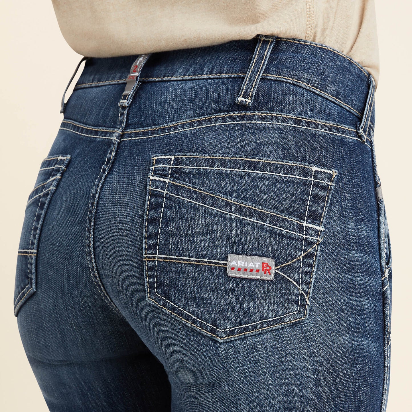 FR Perfect Rise Perfect Rise DuraLight Stretch Cell Phone DuraStretch Straight Leg Jeans Ariat Women|Work