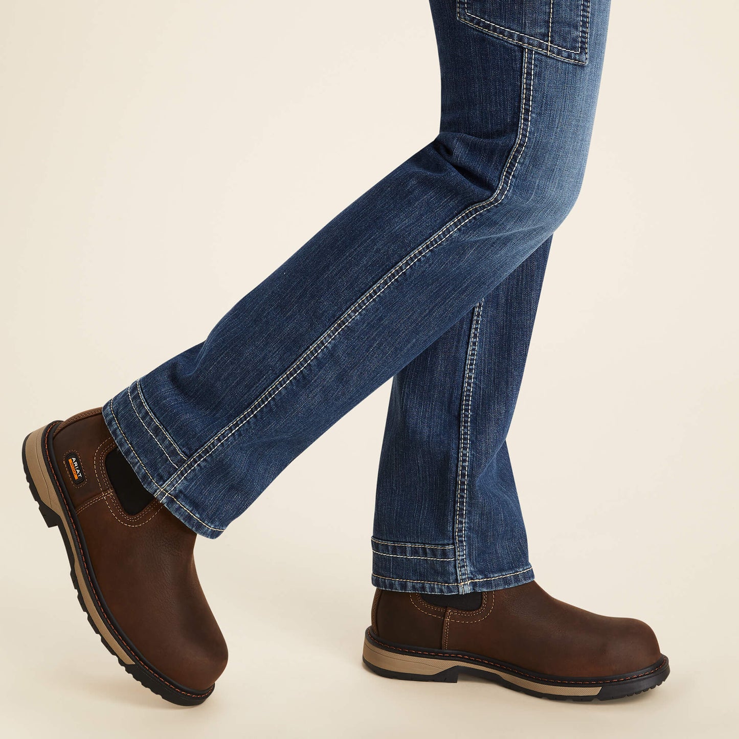 FR Perfect Rise Perfect Rise DuraLight Stretch Cell Phone DuraStretch Straight Leg Jeans Ariat Women|Work