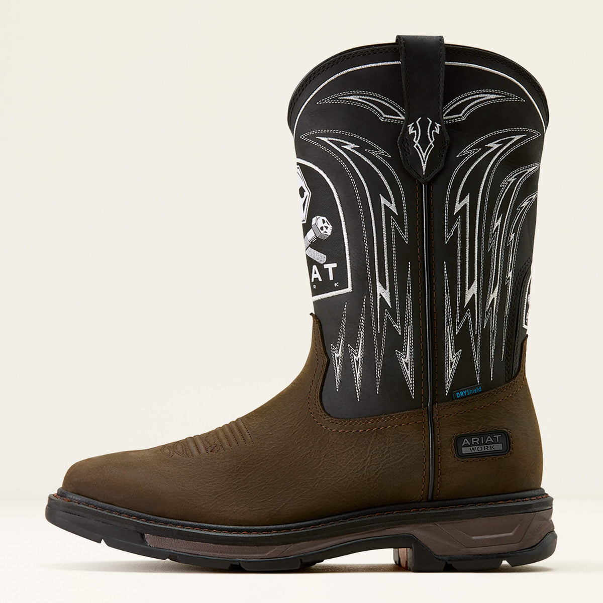 WorkHog XT Bolt Skull Waterproof Wide Square Toe Work Boot Ariat Work