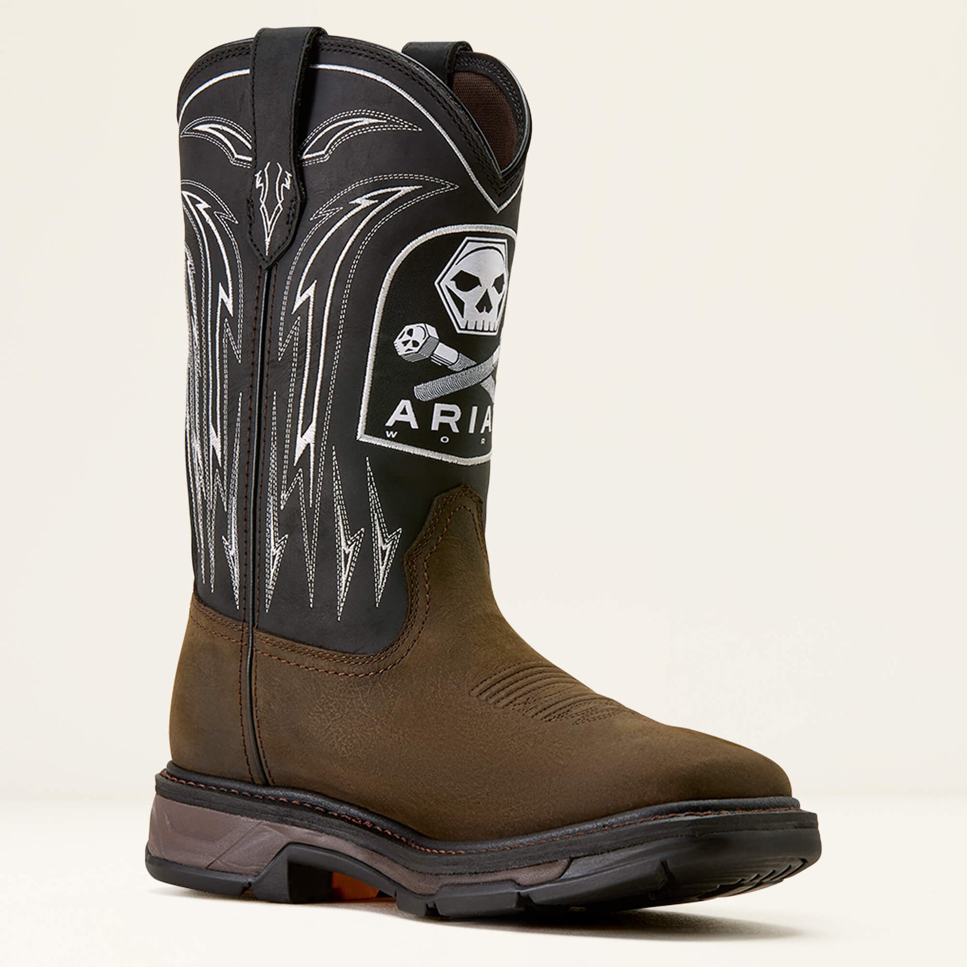 WorkHog XT Bolt Skull Waterproof Wide Square Toe Work Boot Ariat Work