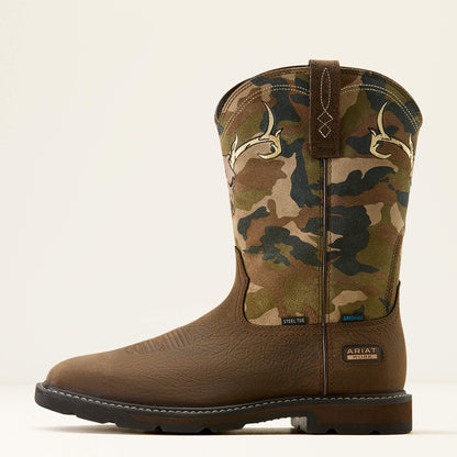 Groundbreaker Antler Waterproof Wide Square Toe Steel Toe Work Boot Ariat Work