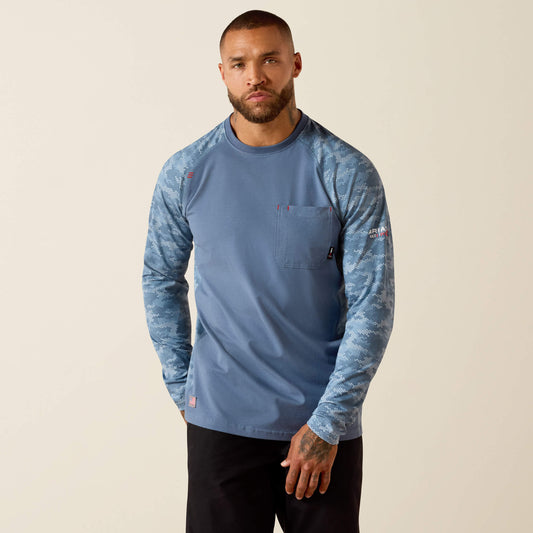 FR Stretch Camo Baseball T-Shirt Ariat Work