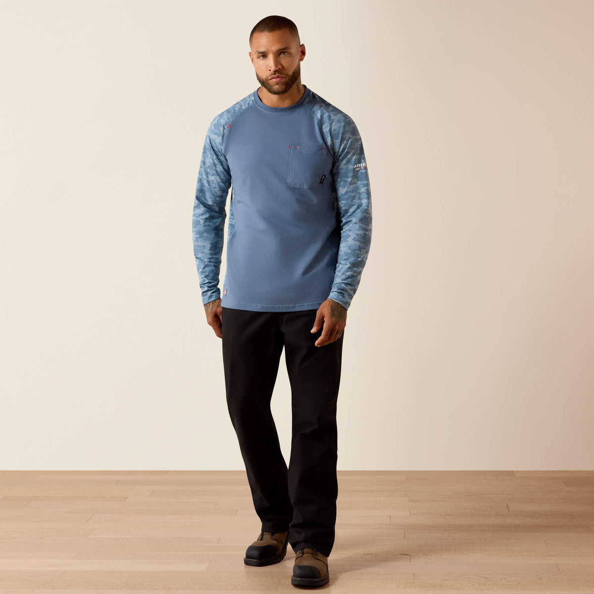 FR Stretch Camo Baseball T-Shirt Ariat Work