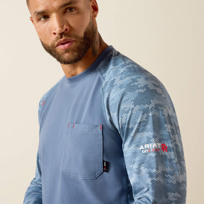 FR Stretch Camo Baseball T-Shirt Ariat Work