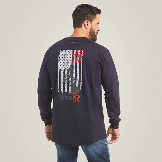 FR Air Life on the Line Graphic Top Ariat Work|Sale