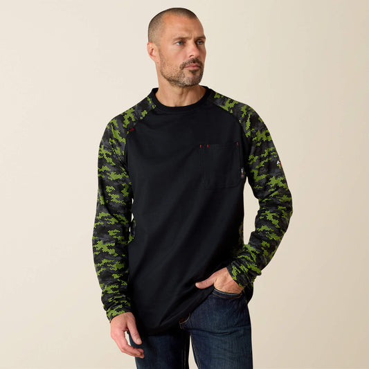FR Stretch Camo Baseball T-Shirt Ariat Work|Sale