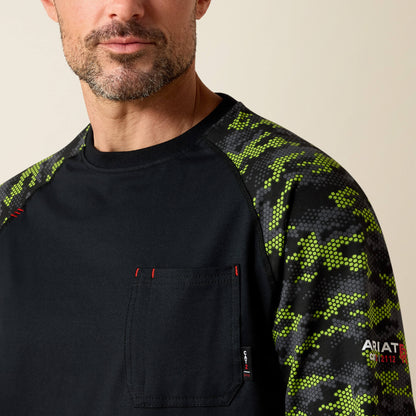 FR Stretch Camo Baseball T-Shirt Ariat Work|Sale