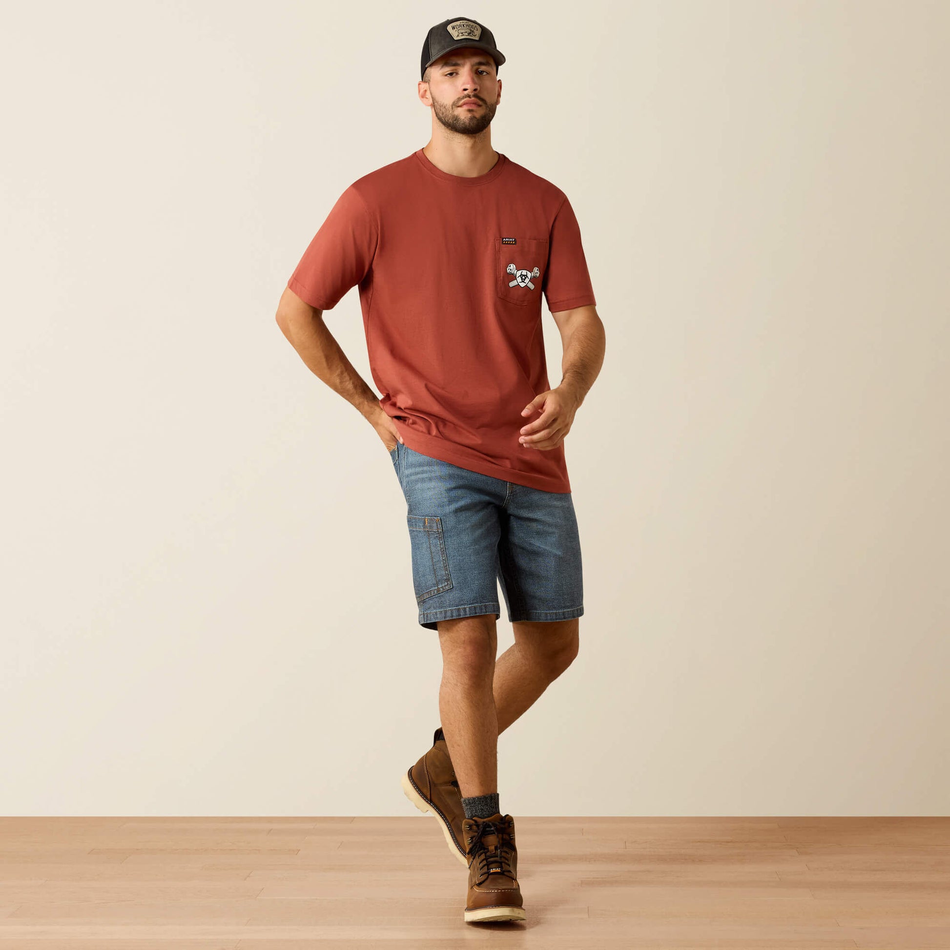Rebar Cotton Strong Bolt Skull T-Shirt Ariat Work