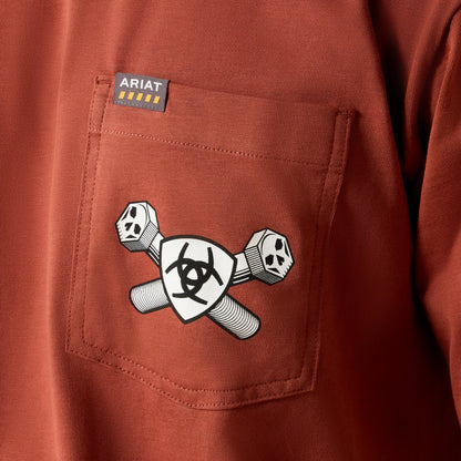 Rebar Cotton Strong Bolt Skull T-Shirt Ariat Work