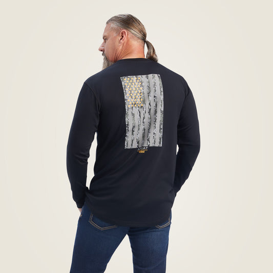 Rebar Workman Reflective Flag Graphic T-Shirt Ariat Work|Sale
