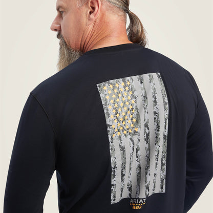 Rebar Workman Reflective Flag Graphic T-Shirt Ariat Work|Sale
