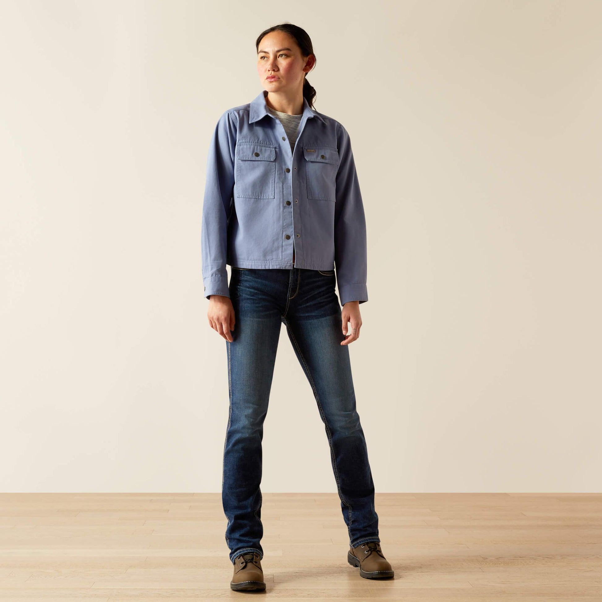 Rebar Cropped Woven Shirt Jacket Ariat Sale