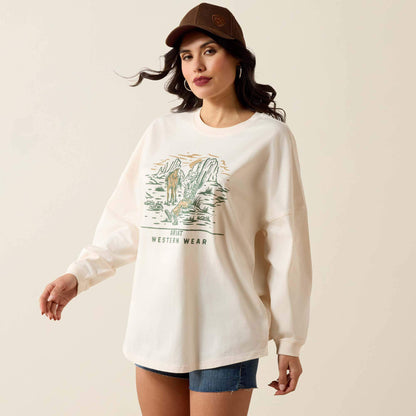 Canvas Oversized Long Sleeve T-Shirt Ariat Sale