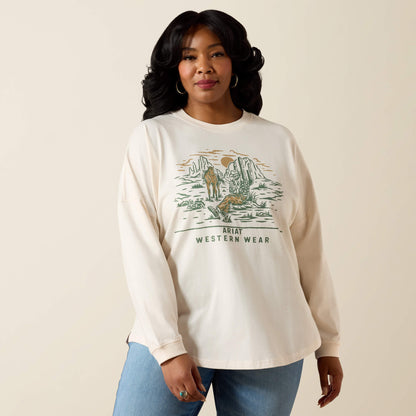 Canvas Oversized Long Sleeve T-Shirt Ariat Sale