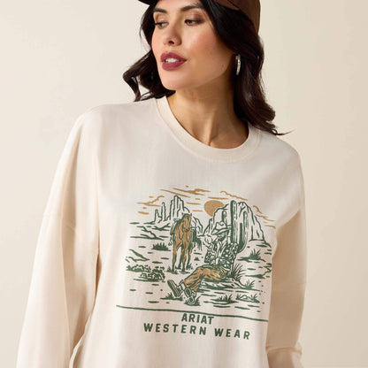 Canvas Oversized Long Sleeve T-Shirt Ariat Sale