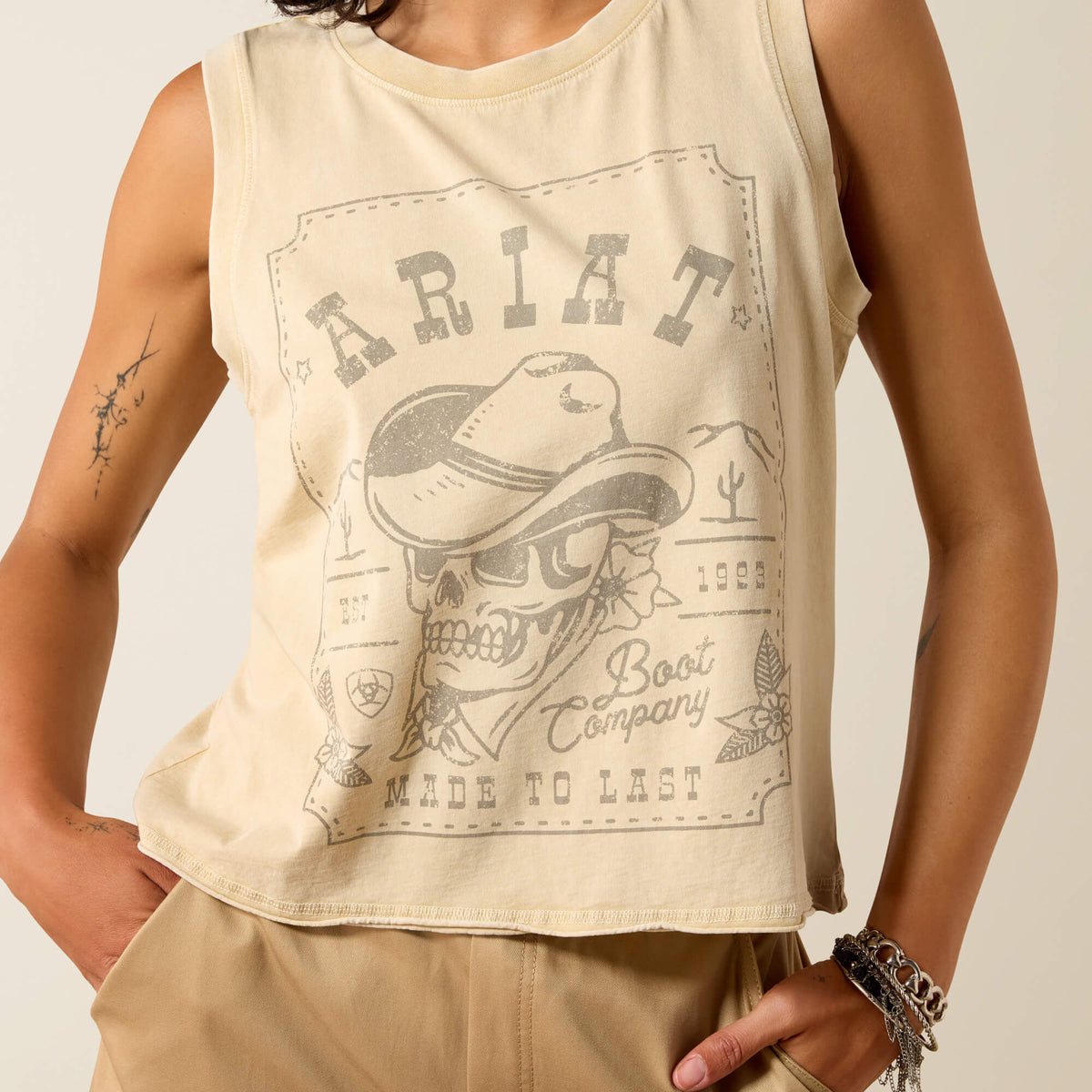 Ariat Wanted Skull Cowboy Tank Ariat Sale