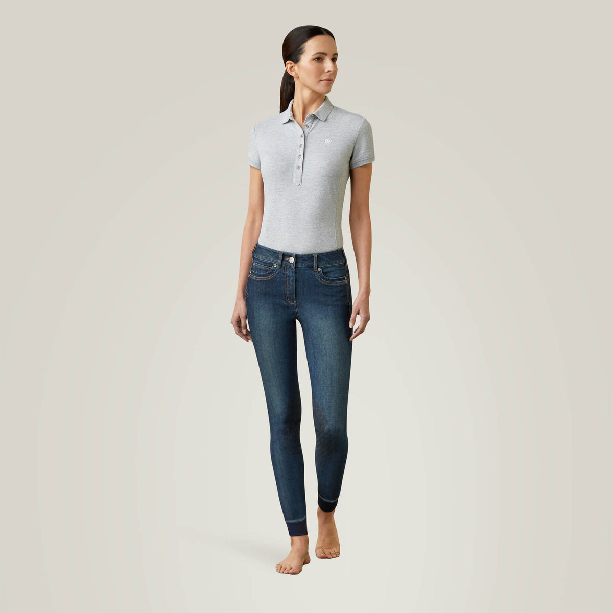 Halo Denim Knee Patch Breech Ariat Sale