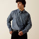 CHAMBRAY BLUE GEO PRINT