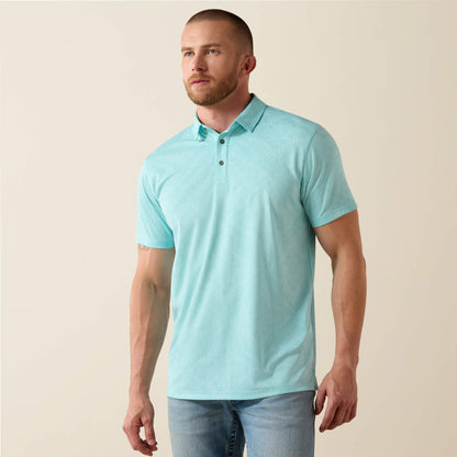 Jacquard Printed Fitted Polo Ariat Sale