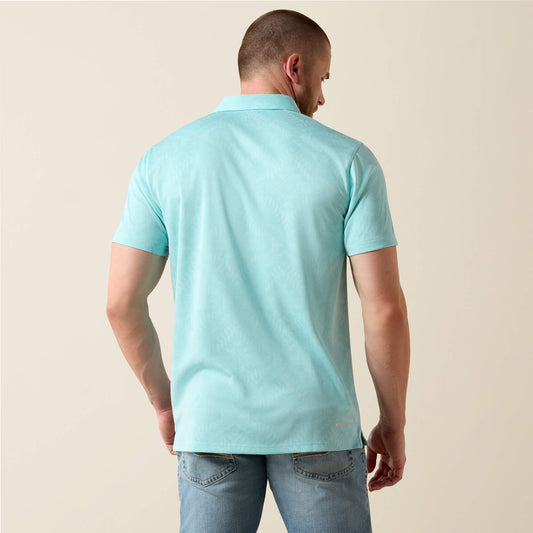 Jacquard Printed Fitted Polo Ariat Sale